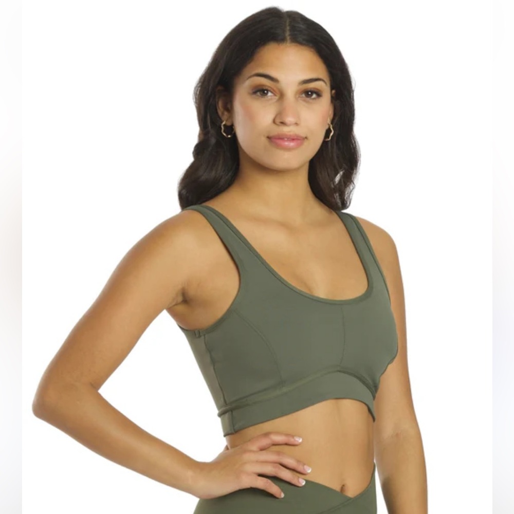 NWT All Fenix Rise Contour Sports Bra - Olive Green